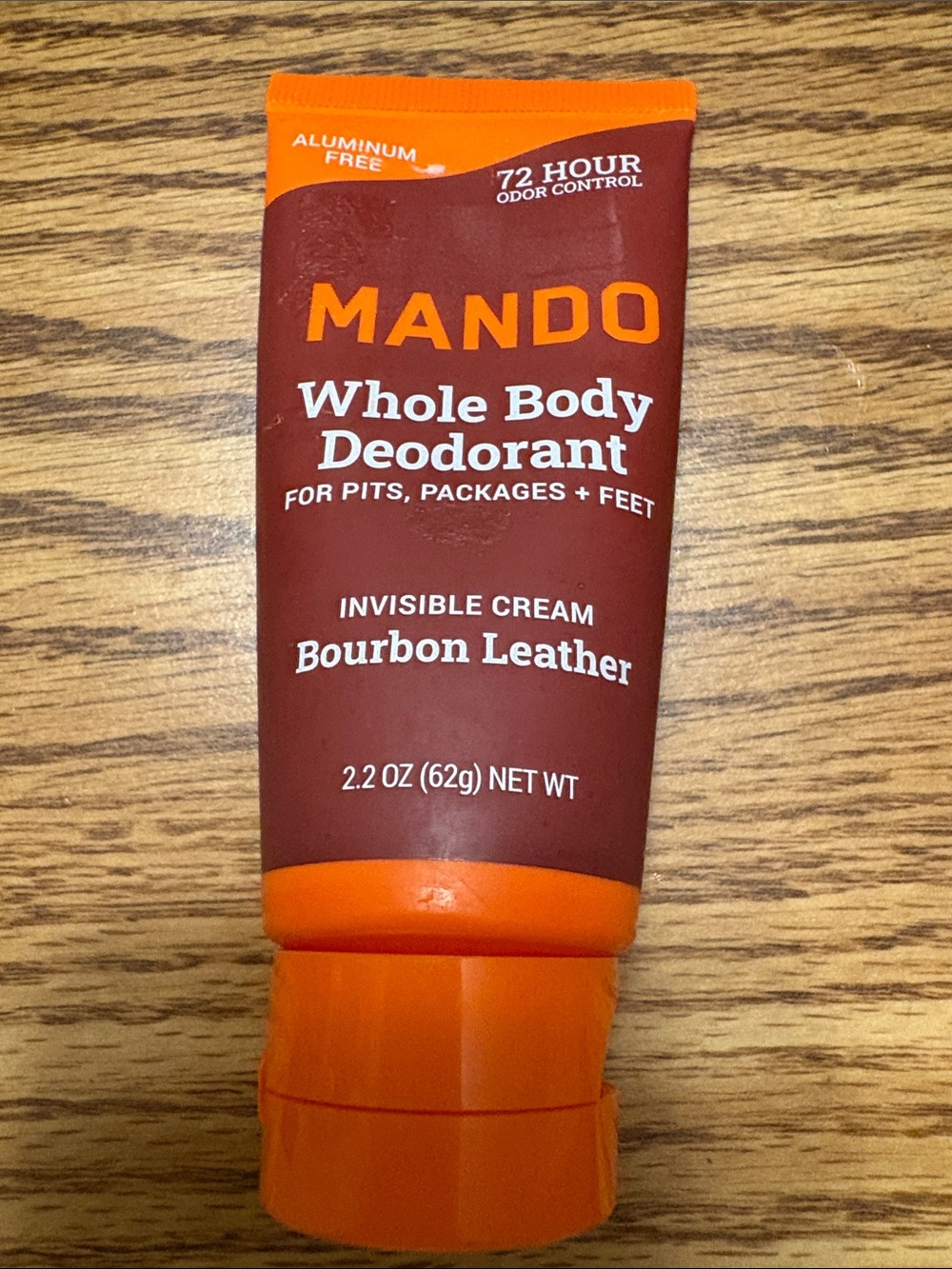 Bourbon Leather Whole Body Deodorant Cream - Orange/Brown